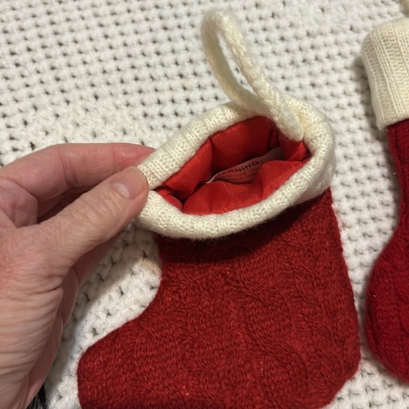 Mini Cable Knit Sweater Stockings (2) One Plaid - Picture 4 of 5